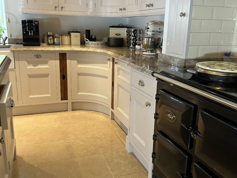 Traditional cream kitchen with black AGA cooker