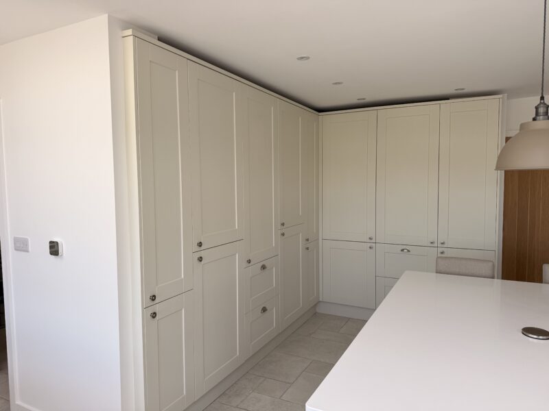 Modern cream shaker kitchen with island