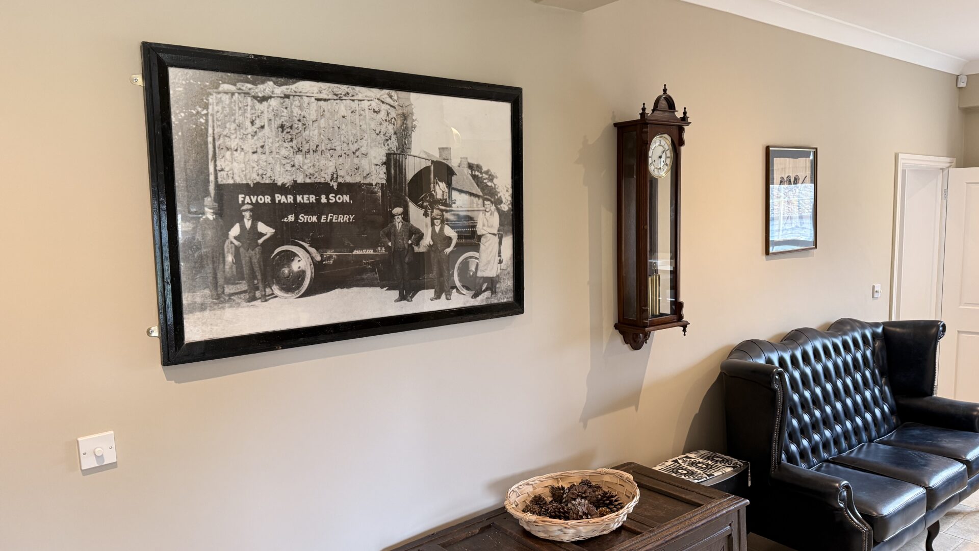 A freshly decorated taupe living room